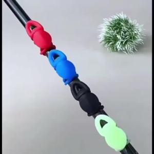 Bộ 5 Móc Câu Cá Silicon Có Độ Đàn Hồi Cao Nhẹ Chống Trơn Trượt Kẹp Móc Câu Đầu Nối Dành Cho Câu Cá