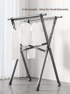 MINGZHI | Folding Adjustable Mobile Clothes Drying Rack