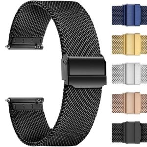 Quick Release Watch Strap 8mm 10mm 12mm 14mm 15mm 16mm 20mm 24mm 18mm 22mm Bracelet Watchband Stainless Steel Milanese Mesh Band