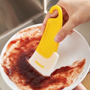 Kitchen Scraper Oil Stain Cleaning Silicone Spatula Cake Baking Pastry Gadgets Dirty Pan Pot Dishes Cleaner Tools