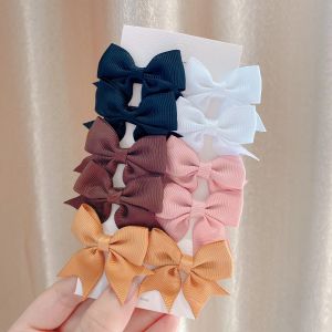 4/10/12pcs Grosgrain Ribbon Hair Bows With Clip For Cute Baby Girls Colorful Hair Clips Hairpins Barrettes Kids Hair Accessories