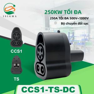Bộ Chuyển Đổi CCS1 Sang TS-NACS 250A DC Bộ Chuyển Đổi Đầu Nối Sạc Nhanh Cho Tesla Model 3/X/Y Hỗ Trợ Sạc Xe Điện Tương Thích Với Trạm Sạc CCS1