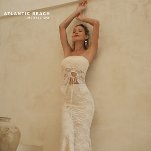 Atlantic Beach | Elegant Lace Beach Dress with Fish Tail Skirt
