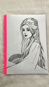 แบบลายสัก ลายผู้หญิงสวย ลายสัก ( A4 1เซต มี 40แผ่น) (ไม่ใช่สติ๊กเกอร์) แบบสัก แบบลายสักขาวดำ