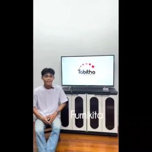 LEMARI PENYIMPANAN SERBAGUNA MEJA TV PLASTIK TABITHA 4 PINTU R4TV [TABBOX]