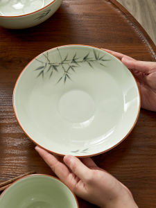 Nhà Bếp Sứ Trung Quốc Họa Tiết Hoa Sâu Màu Tráng Men Tròn Sâu Nhỏ Xí Nách Salad Cá Đồ Ăn Nhẹ Sang Trọng