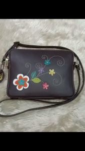 GPBAGS กระเป๋าสะพายหนังชามัวส์ GP337 กระเป๋าหนังแท้