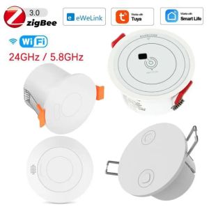 Công Tắc Cảm Ứng Chuyển Động Radar Vi Sóng 24G Lắp Trần WIFI Điều Khiển Qua Điện Thoại