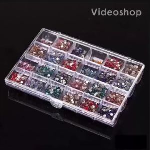 กล่องใส่อะไหล่ติดเล็บตัวเล็กๆ ชิ้นเล็กๆ 24 ช่อง