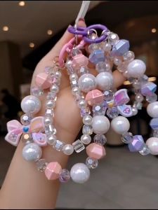 พร้อมส่ง สายคล้อง baby three Kimmon ลูกปัดงานเพ้นมือ พวงกุญแจ สายคล้องข้อมือ ป้องกันการสูญหาย