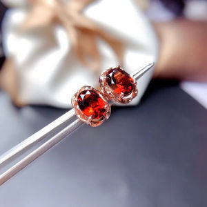 Colorful Clear Cut Fire Sparkle Classic Rose Gold Earrings