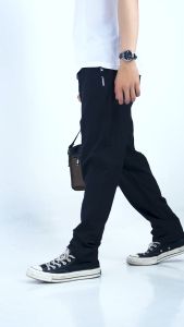 Quần Dài Thể Thao Nam Lamando Túi Khóa Kéo 2 Bên Chất Dù Thoáng Co Giãn Lưng Kèm Dây Rút