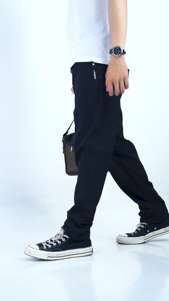 Quần Dài Thể Thao Nam Lamando Túi Khóa Kéo 2 Bên Chất Dù Thoáng Co Giãn Lưng Kèm Dây Rút