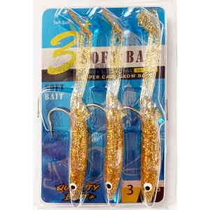 3 Mồi Câu Cá Mềm Phát Sáng Trong Bóng Tối Hình Cá Chình Kèm Móc Câu Mồi Giả Sống Động Như Thật Dùng Cho Câu Cá Nước Ngọt & Nước Mặn Nhiều Kích Cỡ