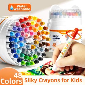 ZEEGO | Water-soluble Safe Non-toxic Washable Spiral Colored Crayons
