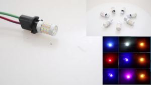 2PCS T10 W5W Đèn Nội Thất Ô Tô Hai Màu Canbus 42SMD Chip Dome Đèn Đọc Bản Đồ 12V Đèn Khoang Hành Lý Xanh Dương Vàng/Đỏ Xanh dương/Vàng