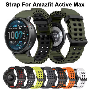 22mm Silicone Strap For Amazfit Active Max Breathable Wristband Band For Amazfit GTR 4 3 2/Bip 6 5/Cheetah Round/Pro/ Balance 2
