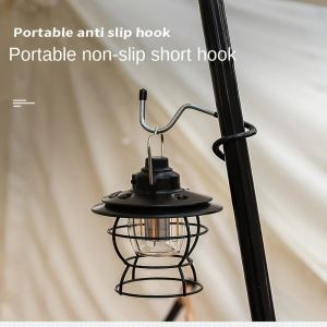 Stainless Steel Light Stand Holder Hooks Portable Tent Pole Lamp Hanger Hunting Fishing Lantern Hanger Outdoor Camping Tools