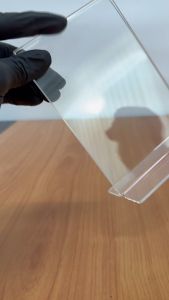 ป้ายอะคริลิคตั้งโต๊ะ A6 แนวตั้ง ฐาน T 4x6 นิ้ว LionCraft Acrylic T-Stand A6