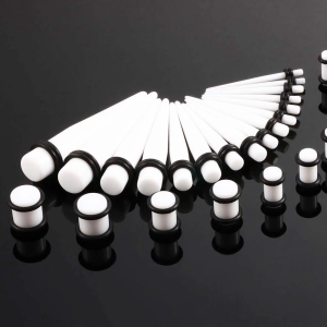 【Y2E2noa】36Pcs Acrylic Ear Gauge Stretching Kit Tapers Flesh Tunnels Plug Body Piercing