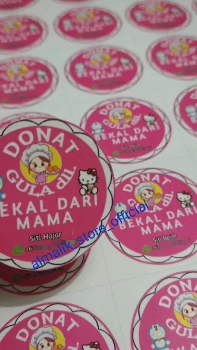 cetak label stiker jualan logo produk makanan