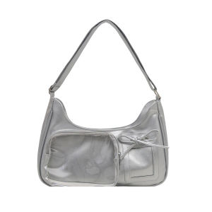High Quality Womens Shoulder Bag Korean Transparent Ita Bag JK Harajuku Large Capacity Crossbody Bag Preppy Handbag Purse