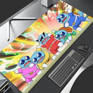 Bandai | Mouse Pad XL Lockedge Large Gaming Accessories Computer Gamer Keyboard Pad Pokemon Squirtle Mouse Mat Desk XXL Mousepad For gift