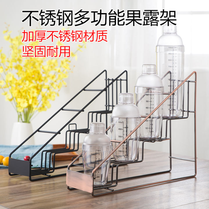 Stainless Steel Three-Layer Display Storage Rack Multi-Functional Fruit ...