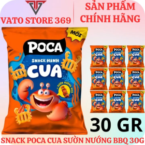 Bánh snack hình cua vị sườn nướng BBQ POCA gói 30g
