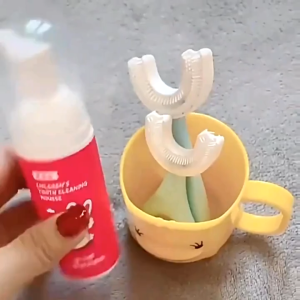 Kids U-Shaped Silicone Toothbrush – 360° Soft Bristles | BPA-Free Manual Toothbrush for Children Age