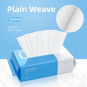 OuYiLì Disposable Cotton Soft Towels for Face Washing Makeup Remover Womens Special Drawstring Facial Beauty Tools