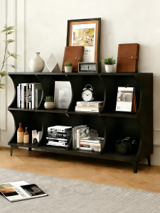 OYIla | Storage Organizer Bookshelf Sideboard Cabinet Black