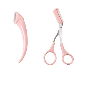Suomi Eyebrow Razor Set Eyebrow Shaver For Women Men Eyebrow Scissors With Comb Brow Trimmer Scraper