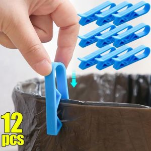 2/4/8Pcs Rubbish Waste Bins Side Holder Clip Garbage Basket Clamp Trash Bag Securing Clips