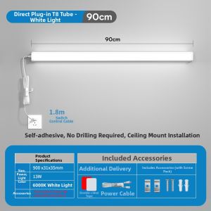 YUEHUI | Non-drilling LED Strip Light Daylight Tube Super Bright Switchable