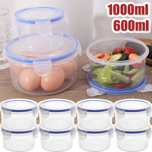 Sealed-lid Snap-fastening Fresh-keeping Fruits Veggies Containers Durable Storage Boxes for Freezing Leftovers Food-grade Microwave Food Organizers