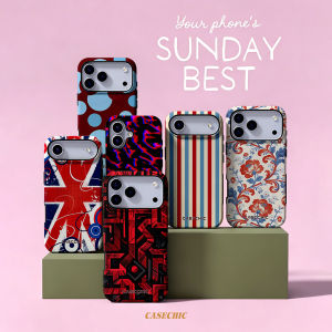 Potdemiel | Red Black Geometric Maze For 2 in 1 Flower Case For iPhone 17 16 15 14 13 Pro Max Luxury Phone Cover CaseChic