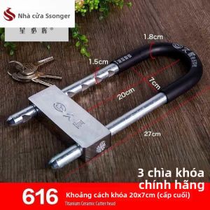 FEIZHUXIANSEN | Khóa Hình U Chống Cắt Dành Cho Cửa Đôi và Cửa Kính