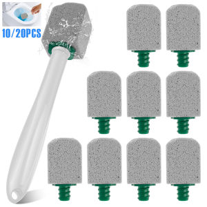 10/20Pcs Pumice Stone Toilet Brush Tile Sink Limescale Rust Stain Remove Cleaning Tools with 1 Handle Seat Toilet Washing Tools