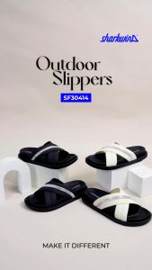 Sharkwin Sandal Wanita Strap Tali Silang Sandal Flat Stylist Empuk Original Comfy SF30414