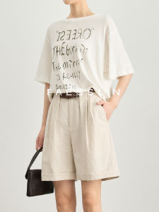 FAESSLIN | Breathable Loose Fit Bermuda Shorts Linen