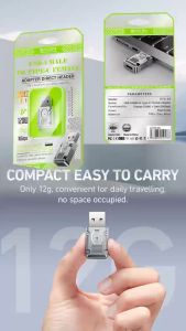 BAVIN O59 120W OTG Data Transfer / Fast Charging Adapter for USB to Type-C USB 3.1 & 10 Gbps Speed for Smartphones