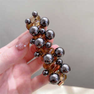 Pearl Bubble Braid Hair Ties Phone Line High Ponytail Elastic Hair Bands Womens Fashion Hair Accessories Korean Style