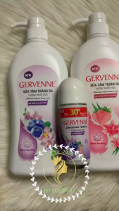 Combo Sữa Tắm Gervenne 900g + Lăn Khử Mùi 65ml Mẫu Mới – Thơm Mát Cả Ngày