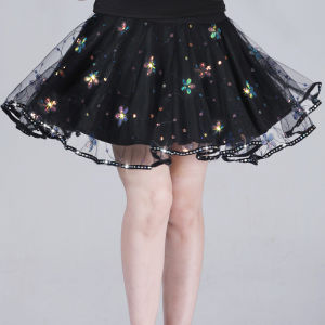 Square Dance Latin Dance Short Skirt New Three Step Step Step Halfbody Large Swing Skirt Gitba Dance Skirt Sailor Dance Performance Dress