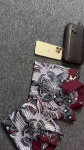 KEMEJA BATIK PRIA ARON WARNA BURGUNDY MARUN JUMBO SIZE M L XL XXL 3XL 4XL 5XL 6XL 7XL 8XL 9XL 10XL