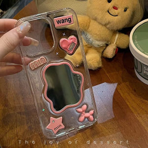 Y2K Sweet Cool Girl Dog Star Mirror Phone Case Creative Protective Cover for Huawei Mate60 Mate70 50 pro Pura80 70 P60 P50 P40 P30 pro