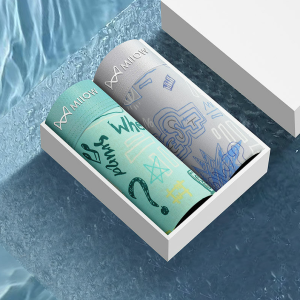 miiow | Mens Ice Silk Underwear Summer 2024 New Thin Seamless Boxer Shorts Large Size Breathable Flat Angle Pants Sport Style Printed Pattern