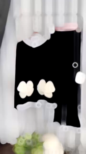 MK_Set mặc nhà xinh set Nhung mặc thu đông áo cổ tròn đính nơ tay dài phối Ren form rộng kèm quần suông dài xẻ cách điệu đáng yêu