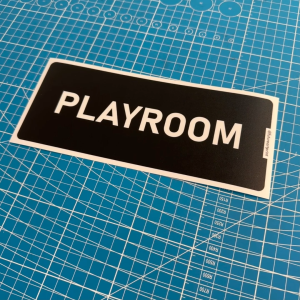 Playroom. Children Kids Playing Area Toy Room Nursery Kindergarten. Premium Sticker Sign Notice Signage Big Small Label.